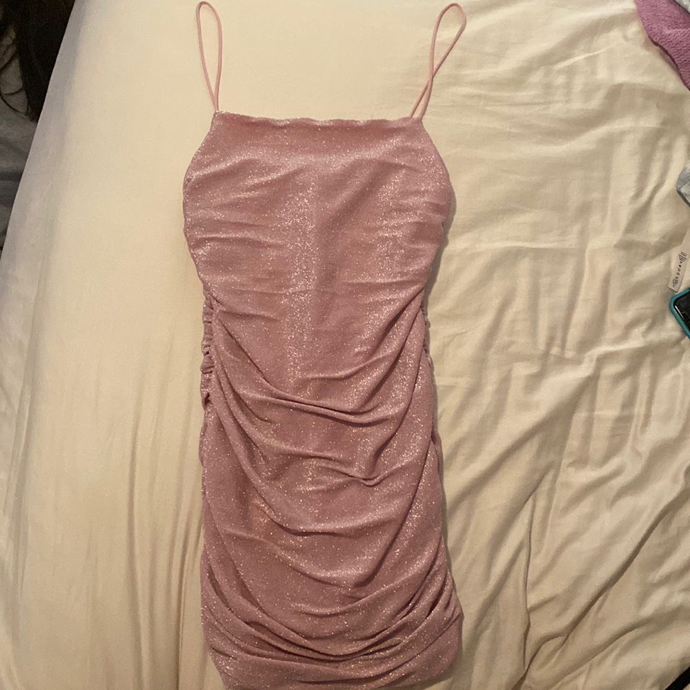 SHEIN sparkly pink synched maxi dress